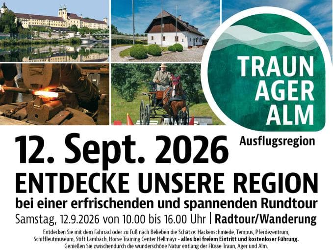 Entdecke die Ausflugsregion Traun-Ager-Alm - Radtour/Wanderung
