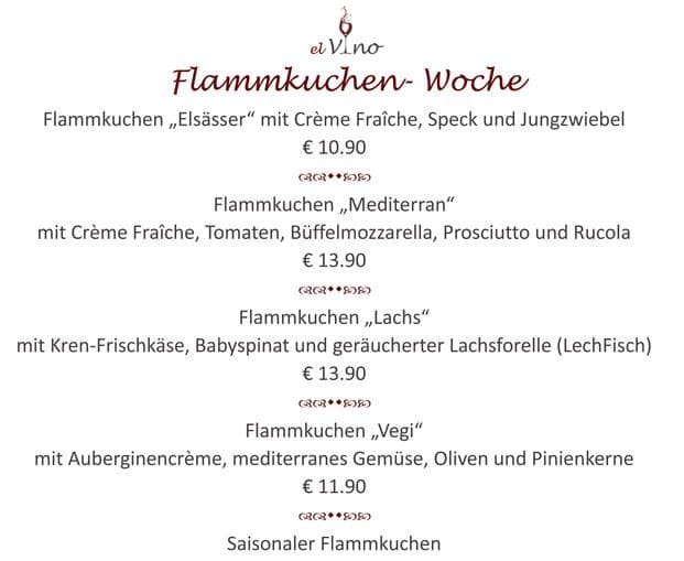 Flammkuchen im El Vino