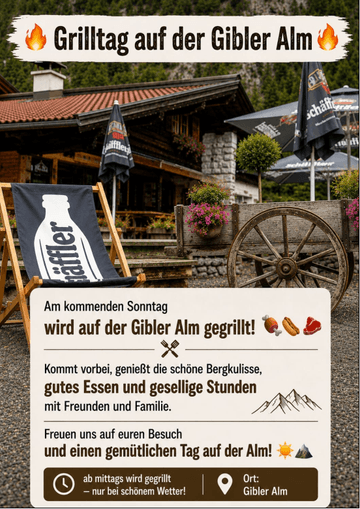 Grilltag auf der Gibleralm