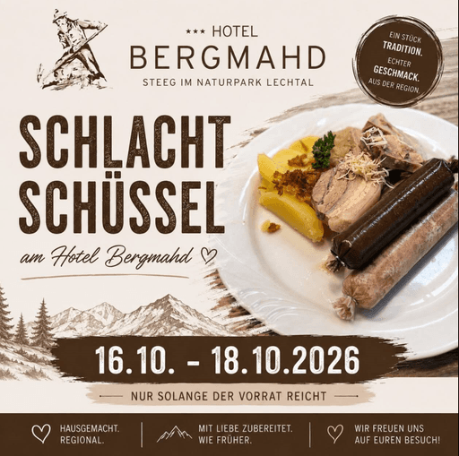 Schlachtschüssel im Hotel Bergmahd