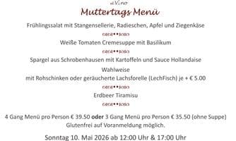 Muttertagsmenü im El Vino