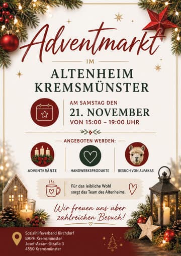 Adventmarkt im Altenheim Kremsmünster