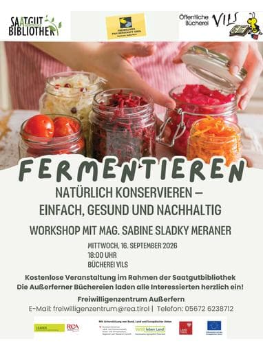 Workshop: Fermentieren mit Sabine Sladky Meraner