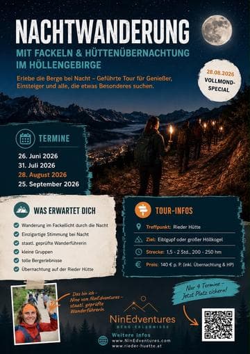 Fackelwanderung bei der Rieder Hütte mit Übernachtung