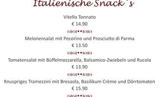 Italienische Snacks im El Vino