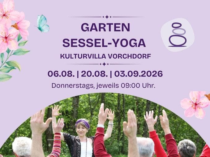 Garten-Sessel-Yoga in der Kulturvilla Vorchdorf