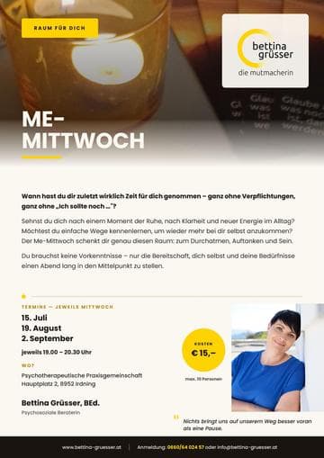 ME-Mittwoch - Raum für Dich