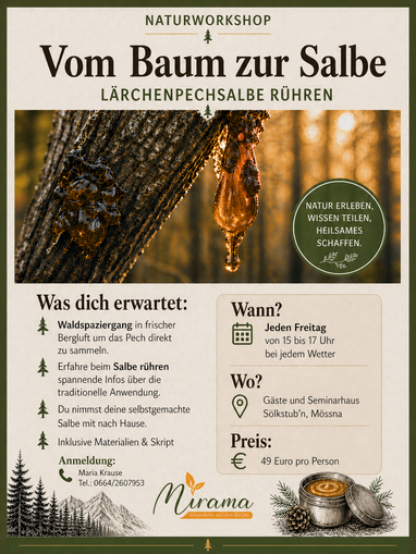Vom Baum zur Salbe - Lärchpechsalbe rühren