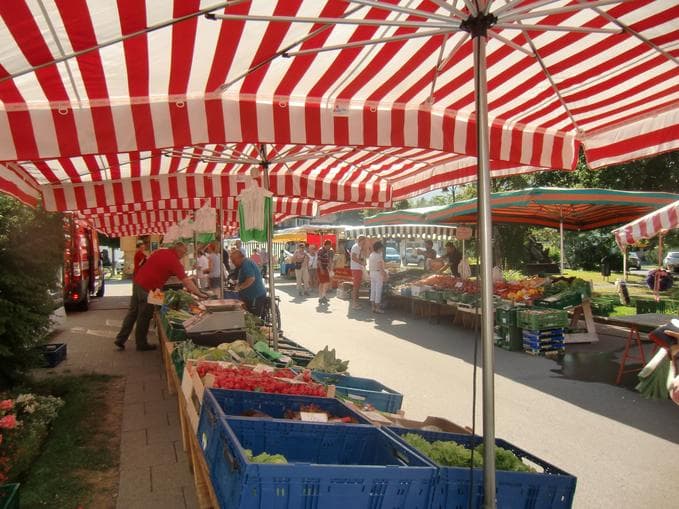 Wochenmarkt in Fischen