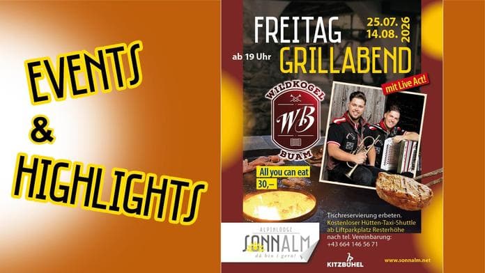 Grillabend mit den Wildkogel Buam