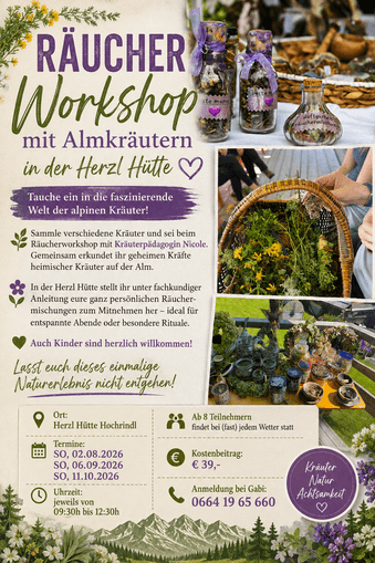 Räucherworkshop - Erkundet duftende Schätze der Alm