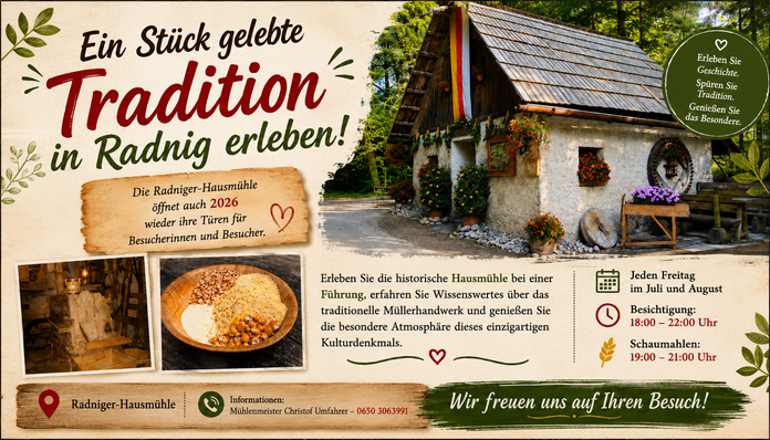 Radniger Hausmühle - Führung & Besichtigung