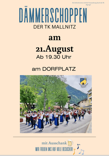 Dämmerschoppen of the TK Mallnitz