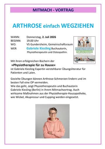 Mitmach-Vortrag "Arthrose einfach wegziehen"