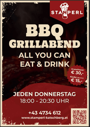 BBQ Grillabend im Stamperl - All you can eat