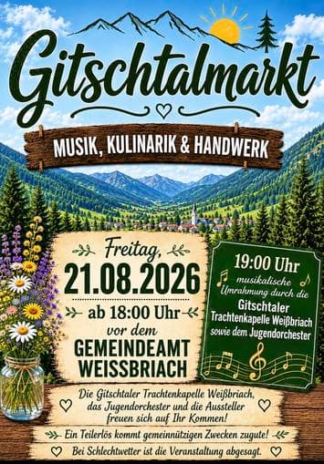 Gitschtalmarkt mit der Gitschtaler Trachtenkapelle Weißbriach