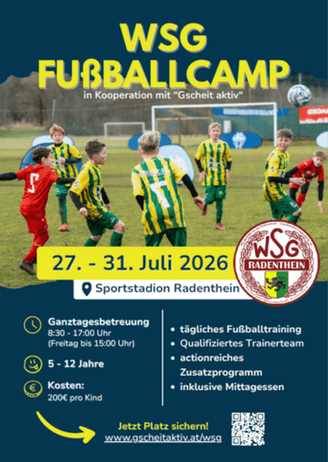 WSG Fußballcamp - Gscheit aktiv