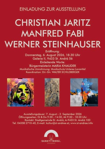 Ausstellung mit Manfred Fabi, Christian Jaritz und