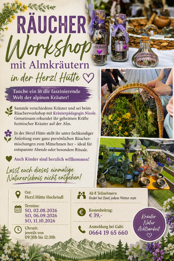 Räucherworkshop - Erkundet duftende Schätze der Alm