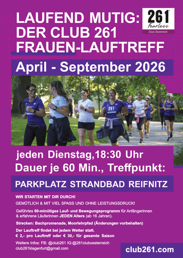 Wöchentlicher Frauenlauftreff - Club261 Reifnitz
