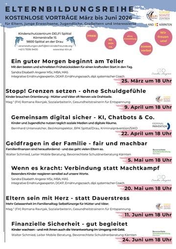 Elternbildungsreihe im Delfi