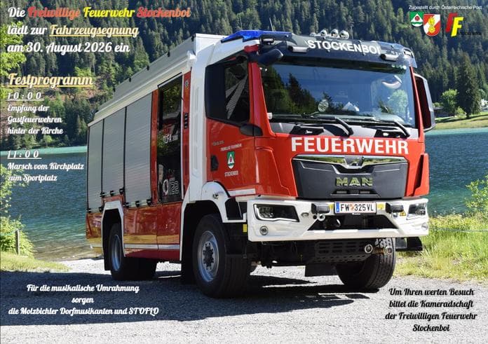 Einweihungsfeier Feuerwehrauto bei der Feuerwehr in Zlan