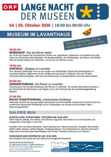 ORF Lange Nacht der Museen - Museum im Lavanthaus