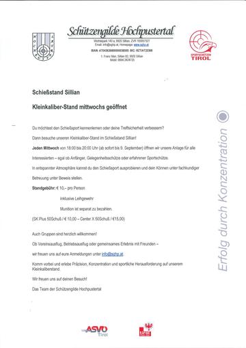 Schießstand Schützengilde Sillian