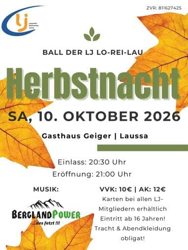 Landjugendball Herbstnacht