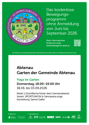 Yoga im Garten ("Bewegt im Park")