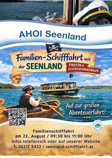 Auf zur großen Abenteuerfahrt - Familienschifffahrt mit der Seenland