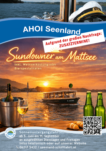SUNDOWNER FAHRT mit der Seenland