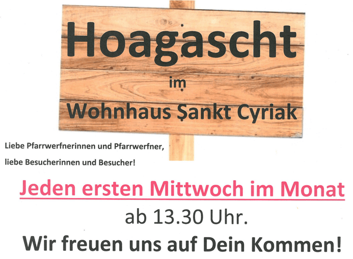 Hoagascht im Seniorenwohnhaus St. Cyriak