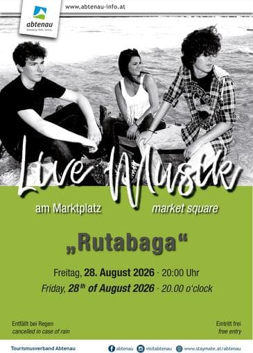 Musik am Marktplatz mit "Rutabaga"