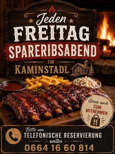 Spareribsabend im Kaminstadl