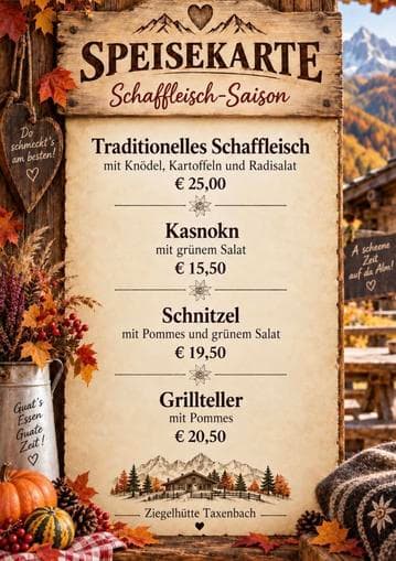 Traditionelles Schaffleischessen