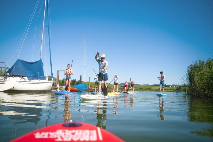 Die Fischach mit dem SUP erkunden