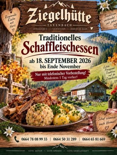 Traditionelles Schaffleischessen