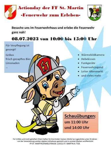 Action-Day der Freiwilligen Feuerwehr St. Martin