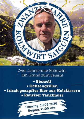 "Bauernherbst-Wochen" Kolmfest - Zwei Jahrzente Kolmwirt
