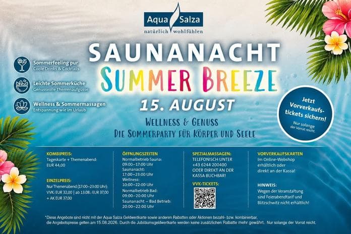 Saunanacht „Summer Breeze“ – 15. August