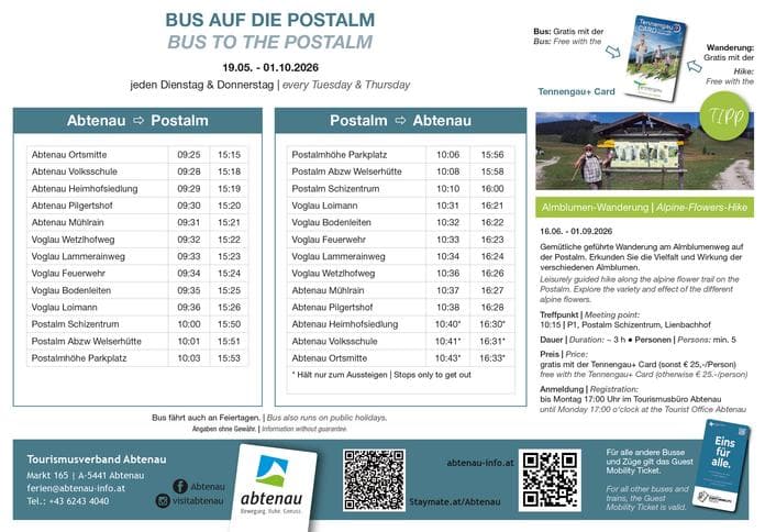 Bus auf die Postalm