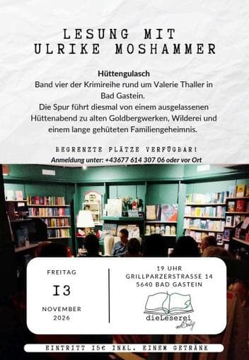 Lesung mit Ulrike Moshammer - Hüttengulasch