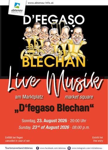 Musik am Marktplatz mit "D'Fegaso Blechan"