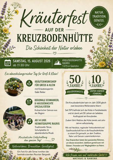 Kräuterfest auf der Kreuzbodenhütte