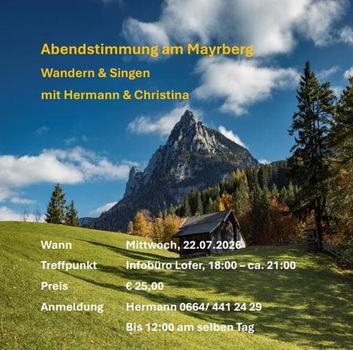 Abendstimmung am Mayrberg mit Christina & Hermann