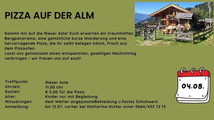 Pizza on the Alm