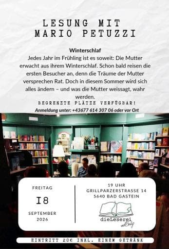 Lesung mit Mario Petuzzi - Winterschlaf