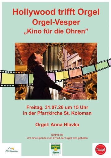 Orgel Vesper "Hollywood trifft Orgel"