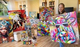 Funny Cows - Kunst-Ausstellung im Pop Art Stil